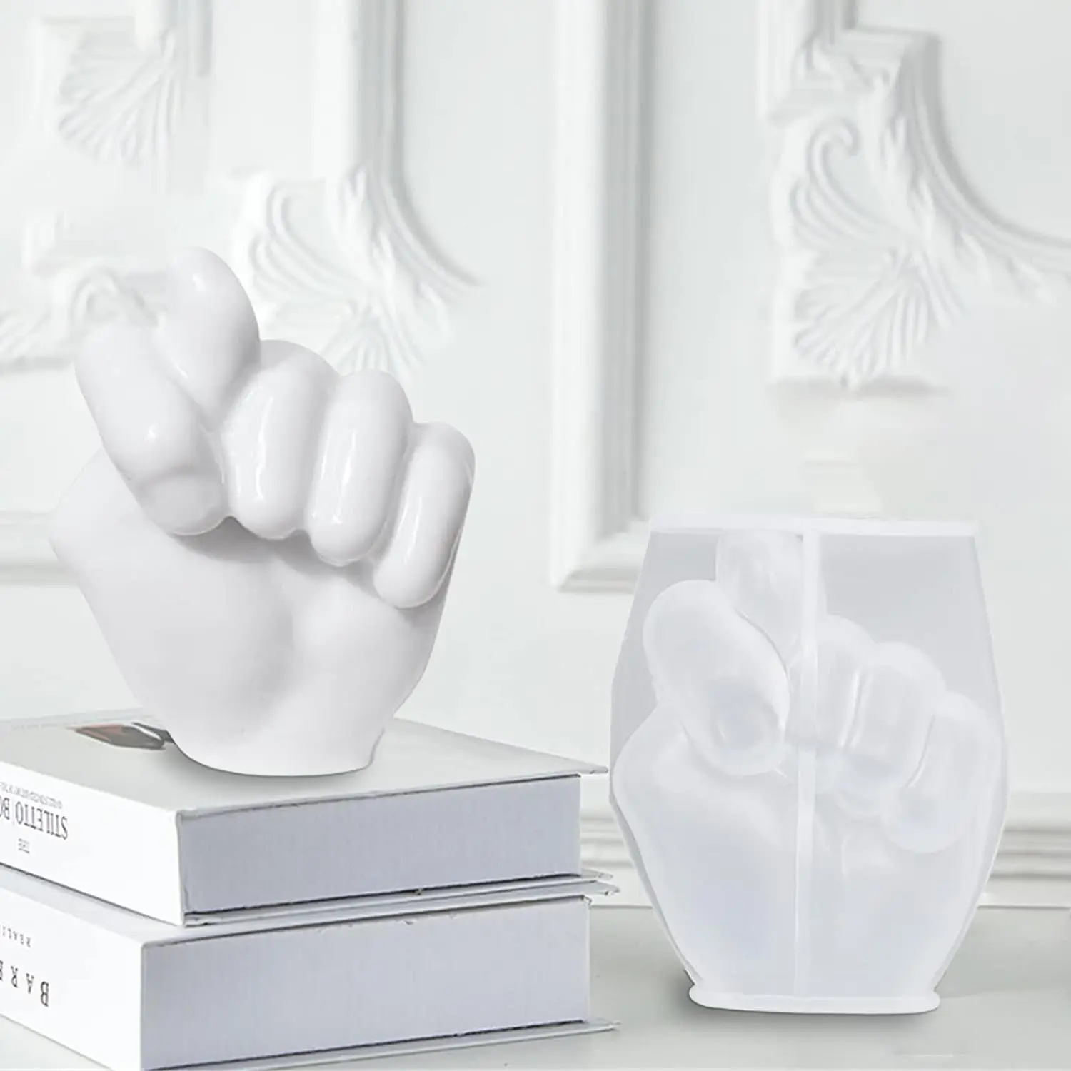 Форма для пальцев | 3D Силиконовая форма в форме руки, легко снимаемая Полупрозрачная Форма для мыла, Совместимая со смолой для Birt 4